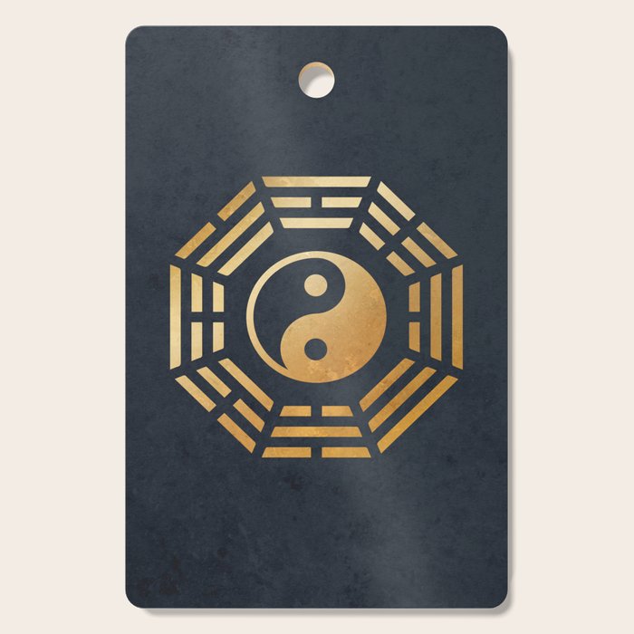 Golden Yin Yang I Ching Cutting Board Gallery Image 1