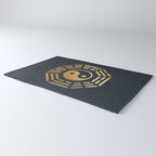Golden Yin Yang I Ching Rug Gallery Image 3