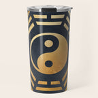 Golden Yin Yang I Ching Travel Mug Gallery Image 1