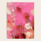 pink floral illusion abstract art Poster Gallery Image 4