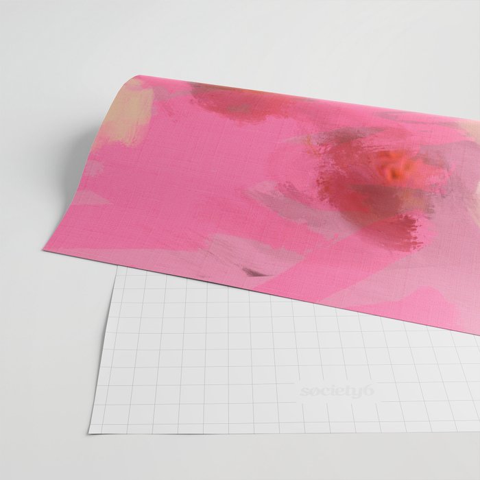 pink floral illusion abstract art Wrapping Paper Gallery Image 2