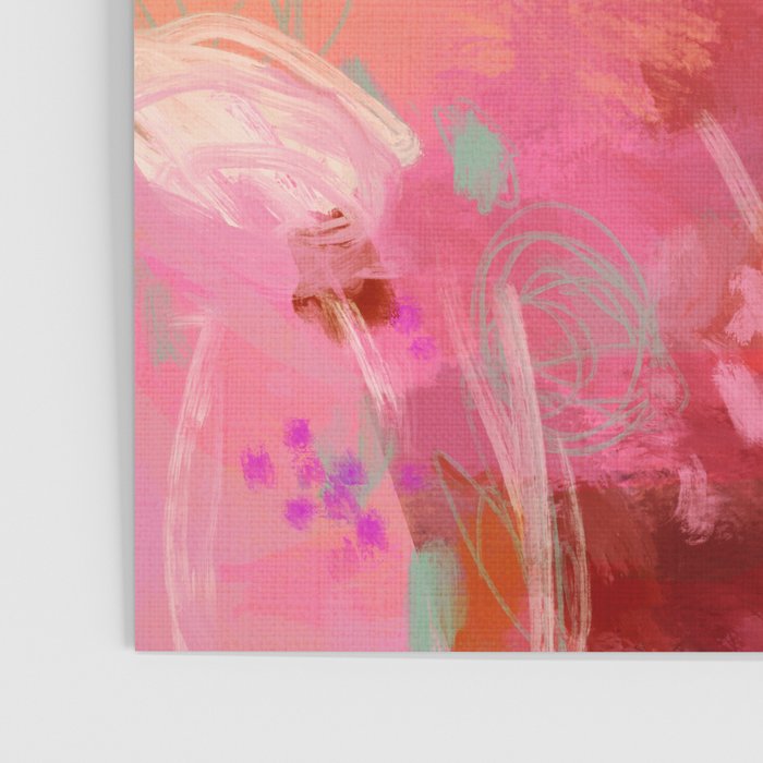 pink floral illusion abstract art Poster Gallery Image 3