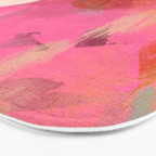 pink floral illusion abstract art Bath Mat Gallery Image 3