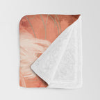 pink floral illusion abstract art Throw Blanket Gallery Image 3