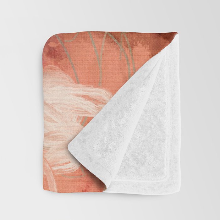 pink floral illusion abstract art Throw Blanket Gallery Image 3