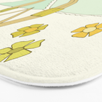 let's hold hands surfy valentine // retro surf art by surfy birdy Bath Mat Gallery Image 3