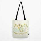 let's hold hands surfy valentine // retro surf art by surfy birdy Tote Bag Gallery Image 2