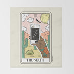 SELFIE READING (DARK) Throw Blanket Gallery Image 2