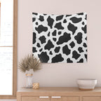 Black and White Cow Print Wall Tapestry Gallery Image 2