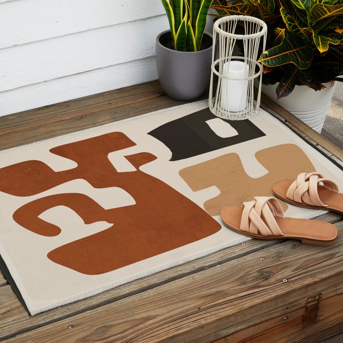 Modern Abstract Shapes 112 Outdoor Rug Gallery Image 2