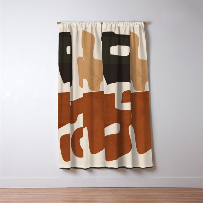 Modern Abstract Shapes 112 Window Curtain Gallery Image 3