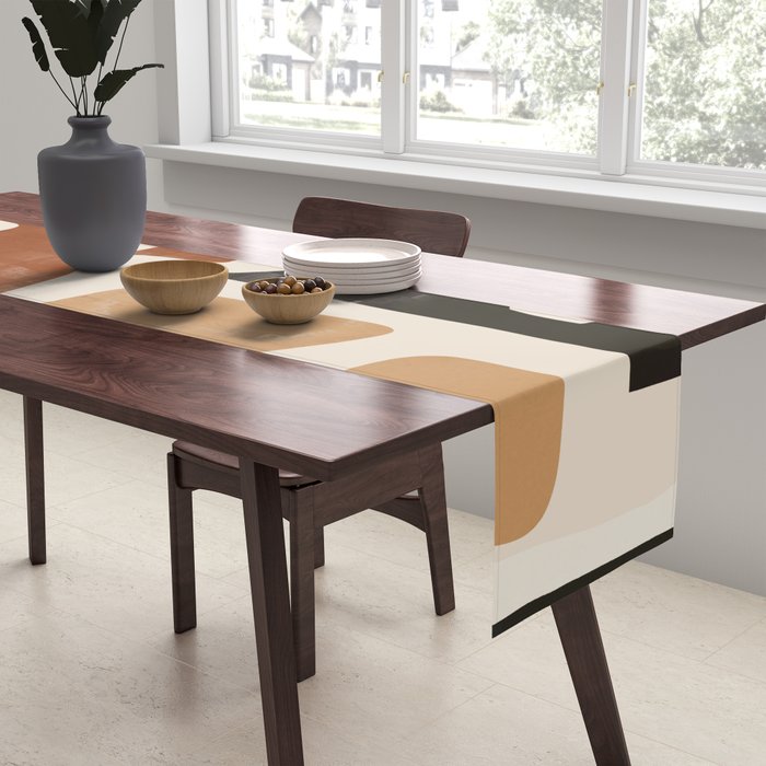 Modern Abstract Shapes 112 Table Runner Gallery Image 2