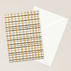 Hygge Plaid Painted Stripe Pattern Ochre Charcoal Cream Stationery Card Gallery Image 2