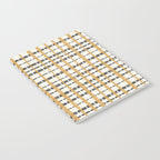 Hygge Plaid Painted Stripe Pattern Ochre Charcoal Cream Notebook Gallery Image 2