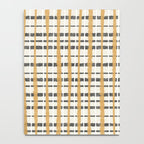 Hygge Plaid Painted Stripe Pattern Ochre Charcoal Cream Notebook Gallery Image 4