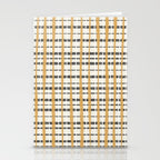 Hygge Plaid Painted Stripe Pattern Ochre Charcoal Cream Stationery Card Gallery Image 2