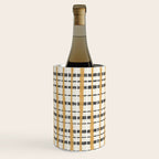 Hygge Plaid Painted Stripe Pattern Ochre Charcoal Cream Wine Chiller Gallery Image 2