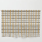 Hygge Plaid Painted Stripe Pattern Ochre Charcoal Cream Wall Hanging Gallery Image 1