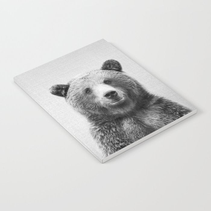 Grizzly Bear - Black & White Notebook Gallery Image 2