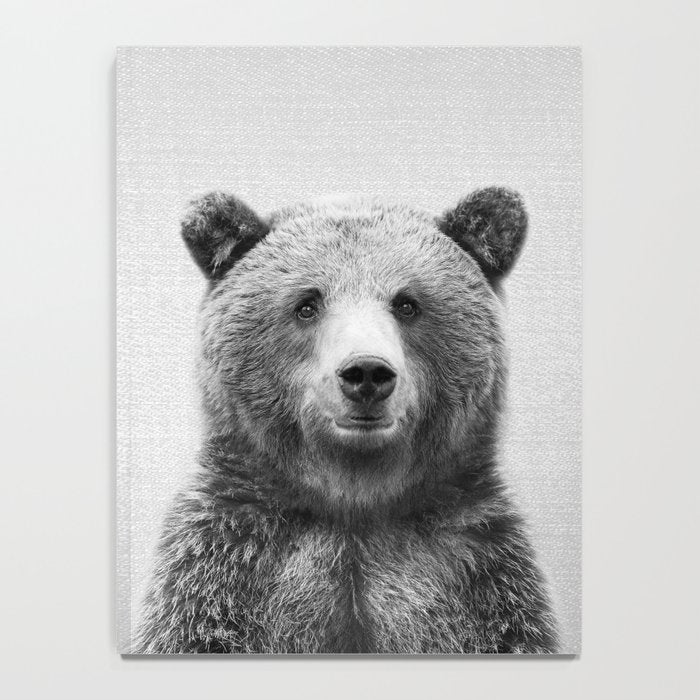 Grizzly Bear - Black & White Notebook Gallery Image 4