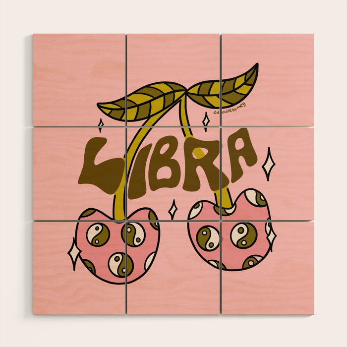 Libra Cherries Wood Wall Art Gallery Image 1