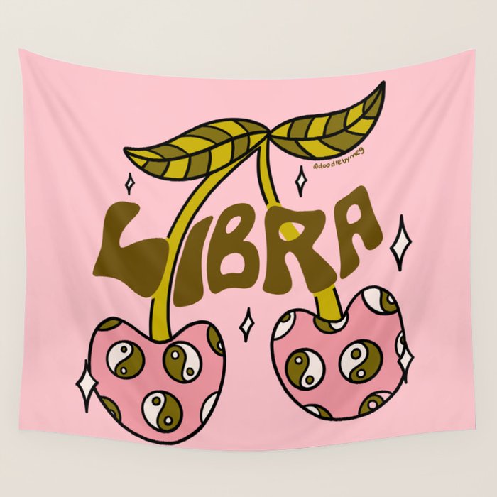 Libra Cherries Wall Tapestry Gallery Image 4