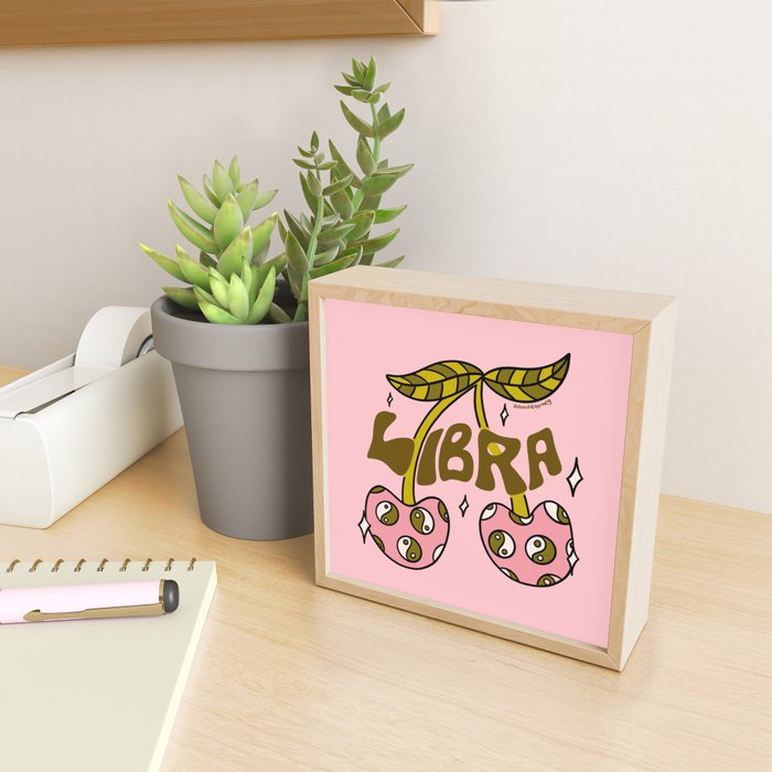 Libra Cherries Mini Art Print Gallery Image 2