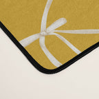 Bows & Ribbons Pattern XX Golden Yellow Desk Mat Gallery Image 4