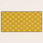 Bows & Ribbons Pattern XX Golden Yellow Desk Mat Gallery Image 3