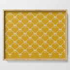 Bows & Ribbons Pattern XX Golden Yellow Serving Tray Gallery Image 1