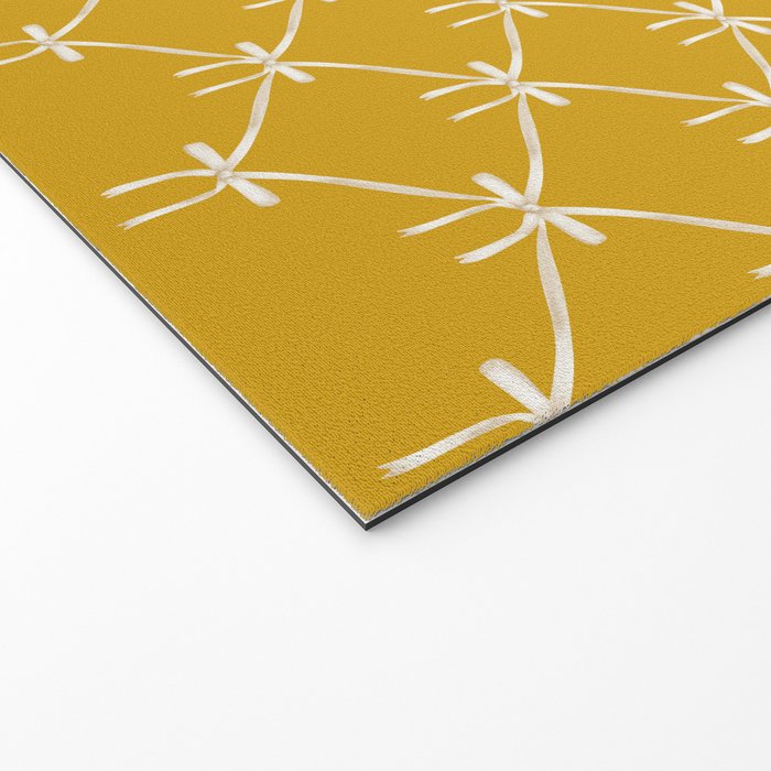 Bows & Ribbons Pattern XX Golden Yellow Welcome Mat Gallery Image 2