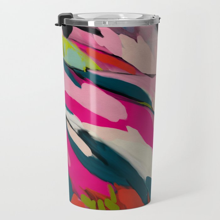 mountain landscape in pink Travel Mug Gallery Image 3
