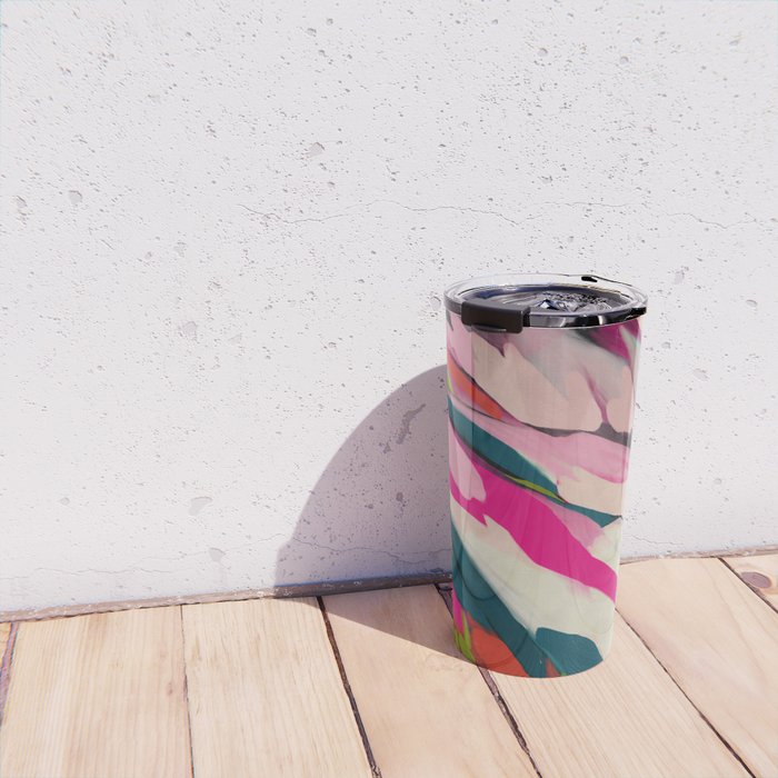 mountain landscape in pink Travel Mug Gallery Image 4