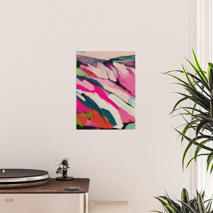 mountain landscape in pink Poster Gallery Image 2