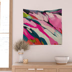 mountain landscape in pink Wall Tapestry Gallery Image 2