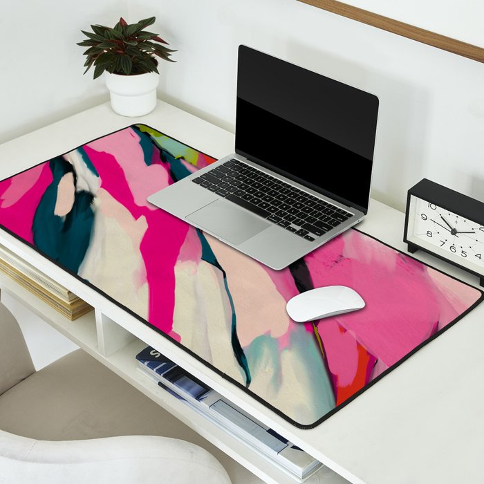 mountain landscape in pink Desk Mat Gallery Image 2