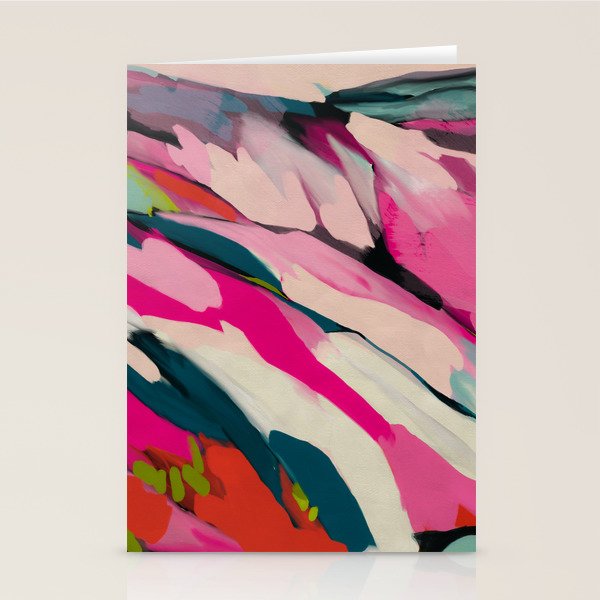 mountain landscape in pink Stationery Card Gallery Image 2