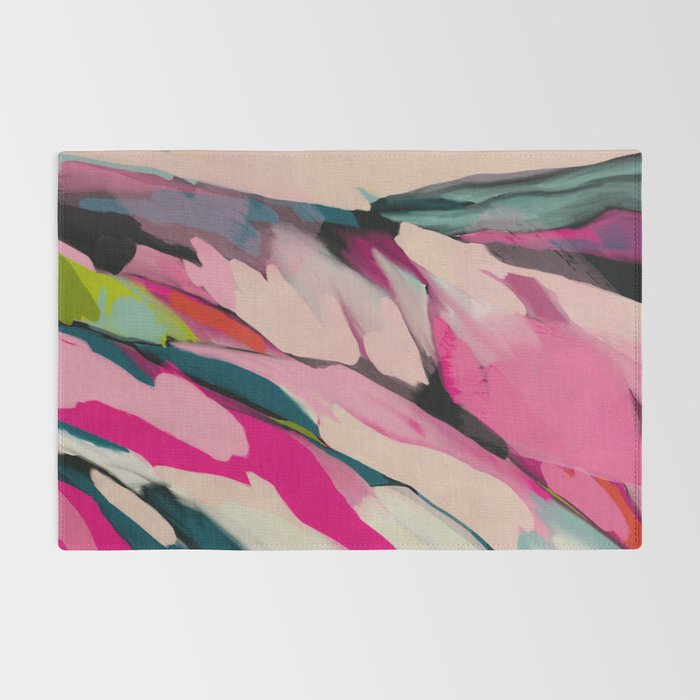 mountain landscape in pink Rug Gallery Image 2