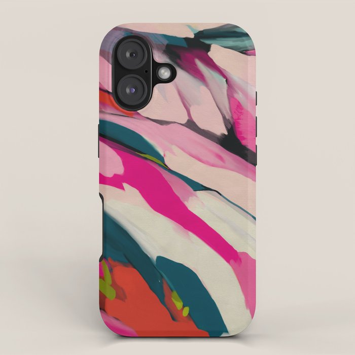 mountain landscape in pink iPhone Case Gallery Image 1