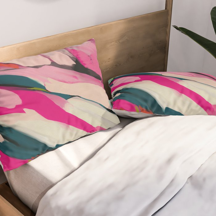 mountain landscape in pink Pillow Sham Gallery Image 2