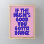 If The Music's Good You Gotta Dance - Pink and Blue Mini Art Print Gallery Image 1