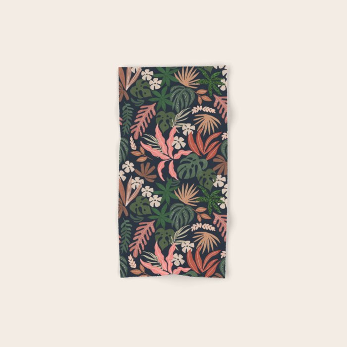 Dark Bohemian Tropical Charm Bath Towel Gallery Image 1