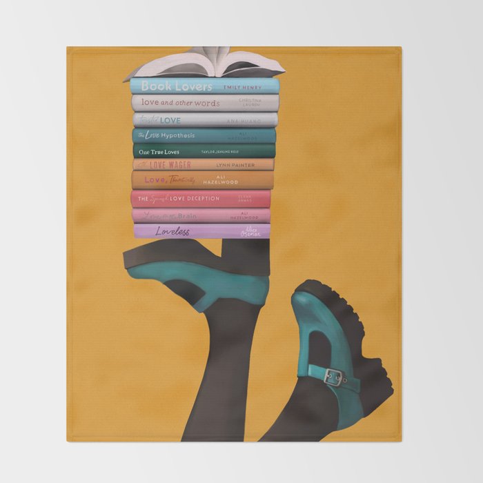 Stacked on Love Throw Blanket Gallery Image 2