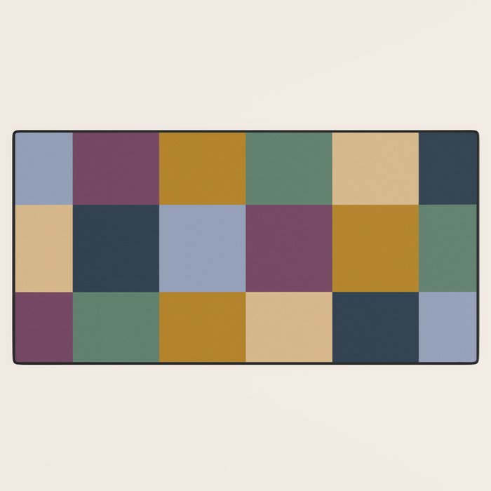 Bold Retro Checks Pattern - Large XIV Desk Mat Gallery Image 3