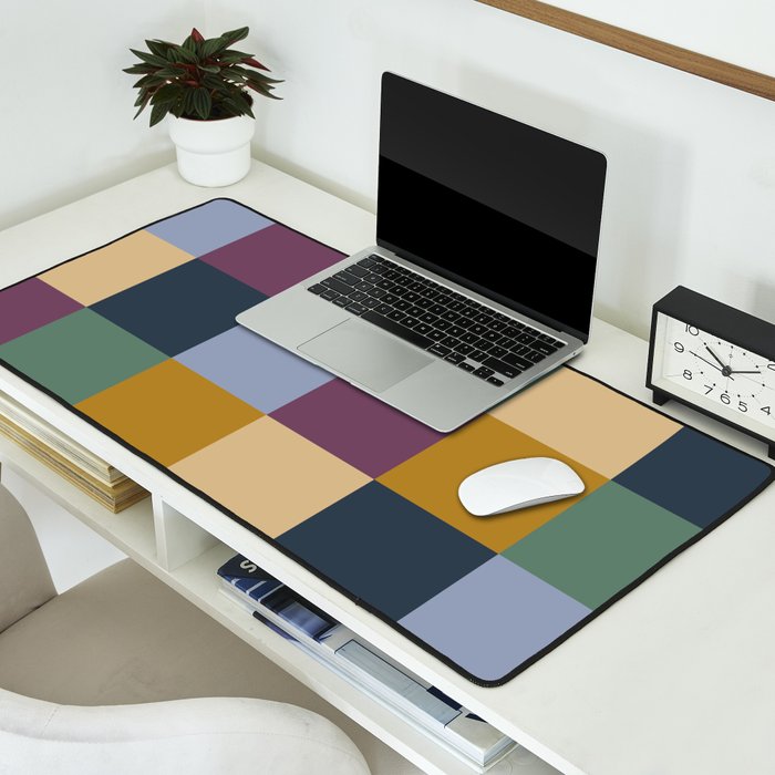 Bold Retro Checks Pattern - Large XIV Desk Mat Gallery Image 2