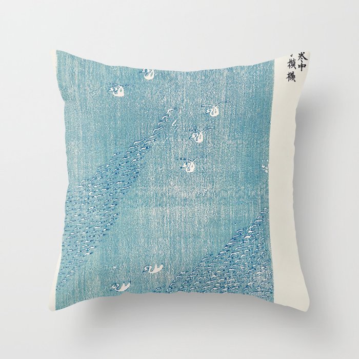 Blue lake by Taguchi  Tomoki Throw Pillow Gallery Image 6