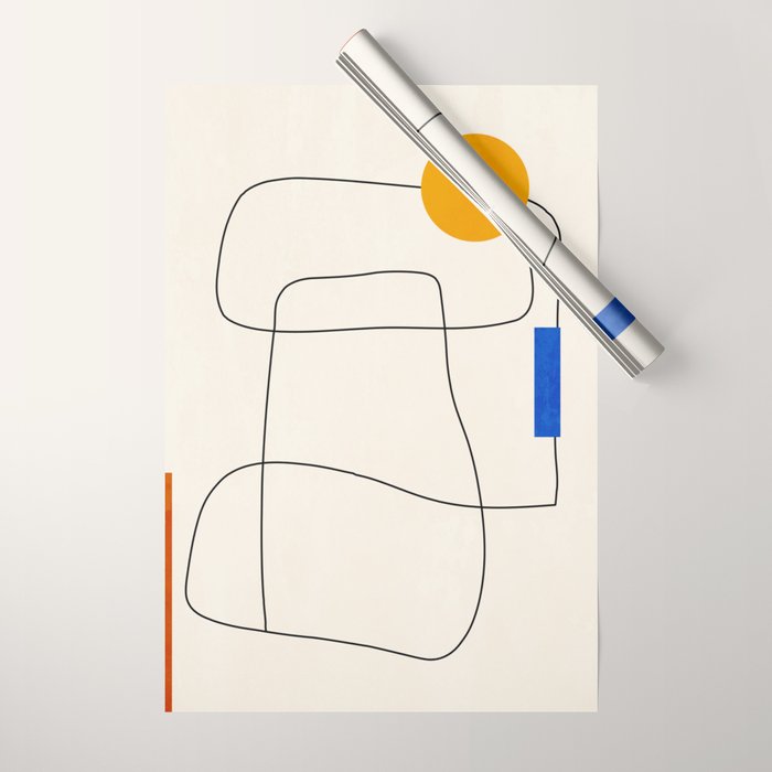Minimal Geometric Shapes 67 Wrapping Paper Gallery Image 1
