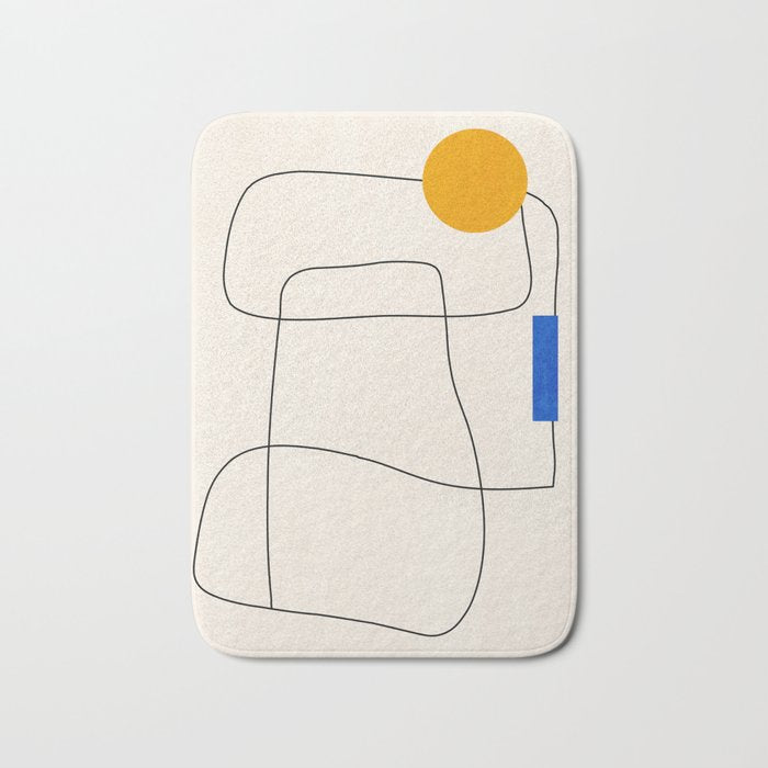 Minimal Geometric Shapes 67 Bath Mat Gallery Image 1