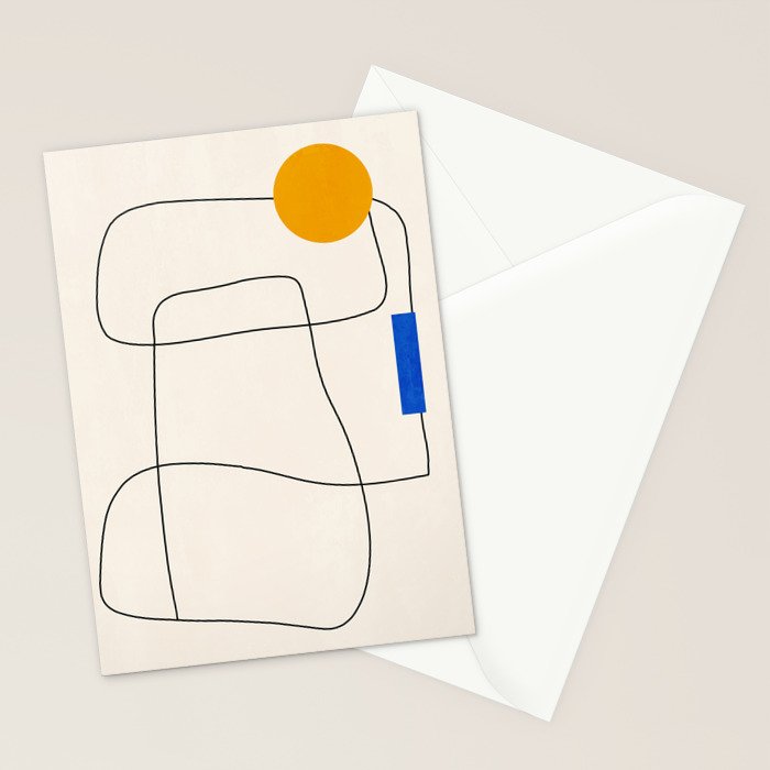 Minimal Geometric Shapes 67 Stationery Card Gallery Image 2