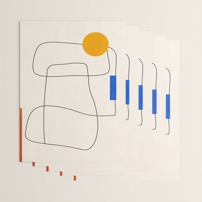 Minimal Geometric Shapes 67 Wrapping Paper Gallery Image 3